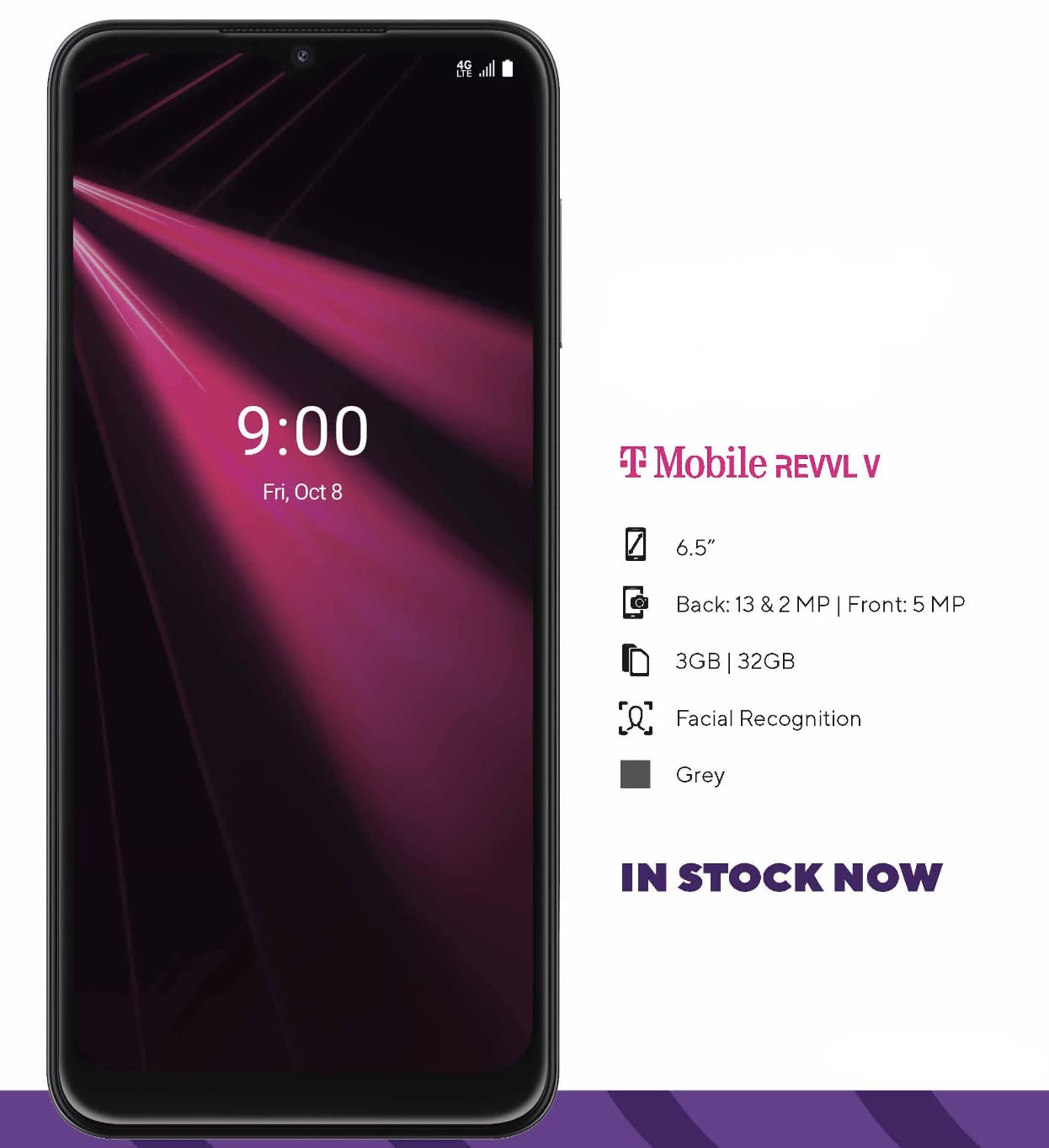 T-Mobile REVVL Smartphone - Unlocked (Revvl V | 32 GB) (Renewed)